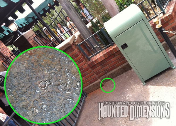 Wedding ring outside haunted mansion
